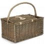 Antique Wash Lidded 2 Person Hamper