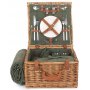 Deluxe Green Tweed 2 Person Hamper