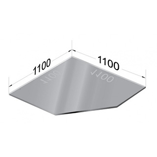 1100 x 1100 Corner Angle Granite Hearth