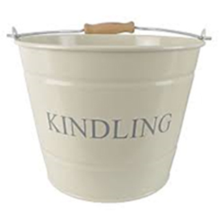 Small Kindling Bucket in Cream