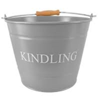 Small Kindling Bucket in Grey